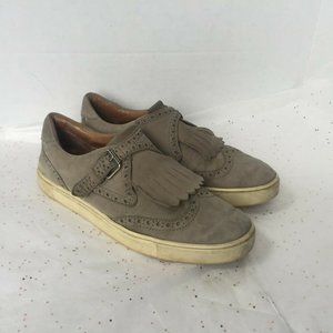 Frye Gemma Gray Kilte Slip on -Size 7 Suede fringe
